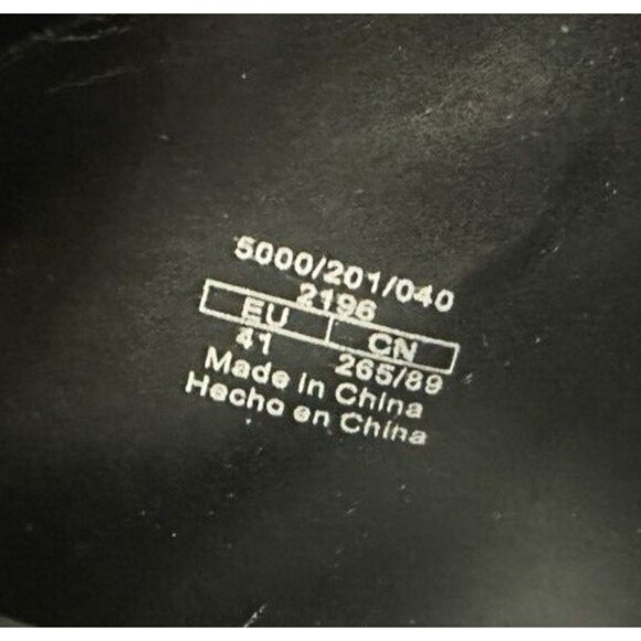 Zara Women size 41 US 10 black leather knee high block heeled boots - Picture 11 of 11